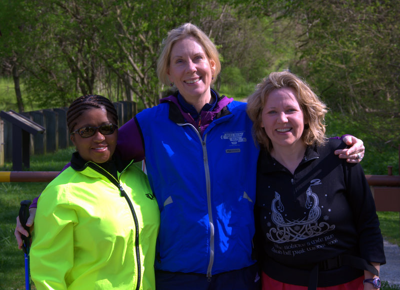 Mary (center) with Charlotte (left) and Justina (right) Charlotte, Mary & Justina